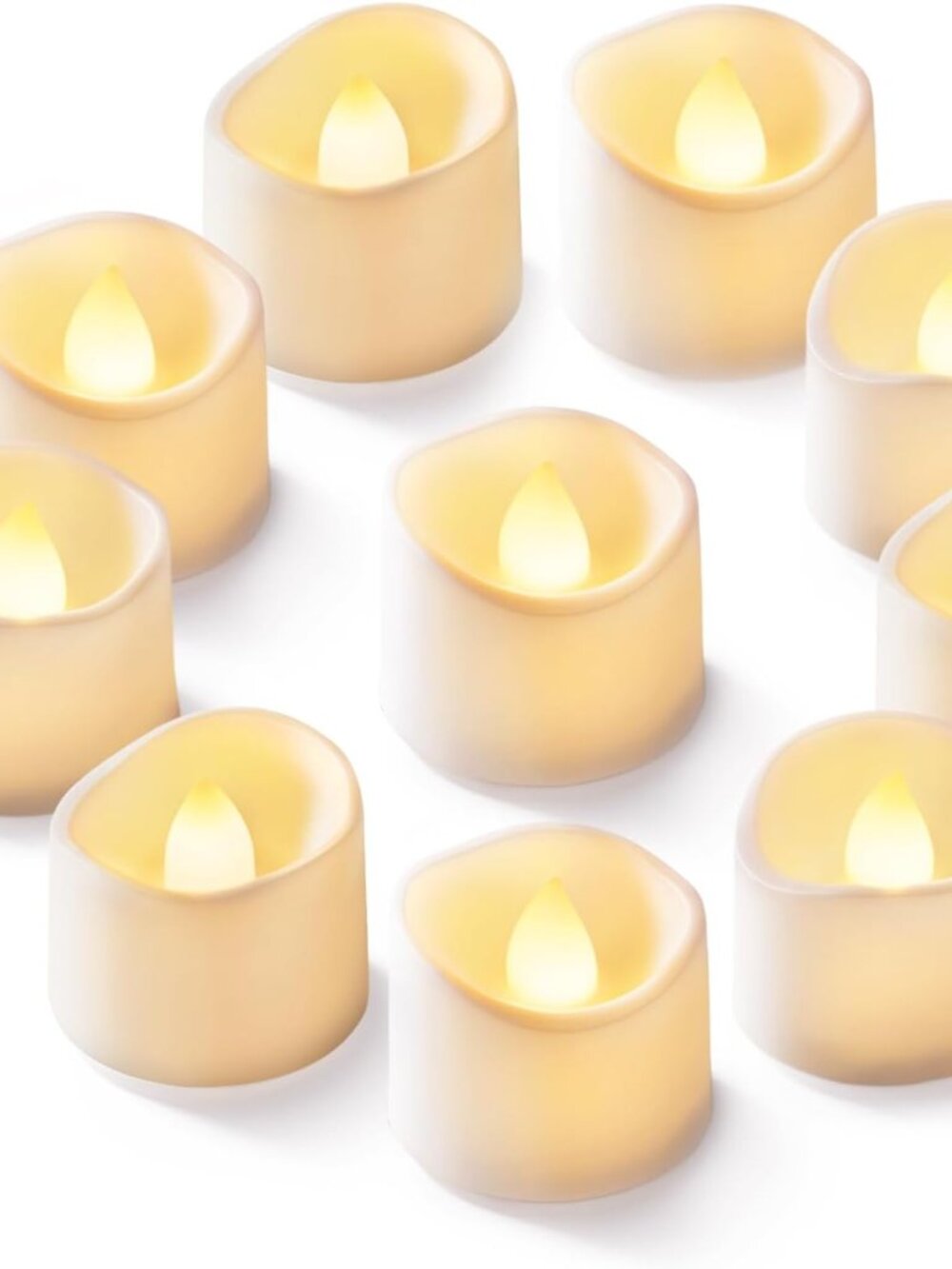 Homemory 12Pcs Flickering Flameless Candle Battery Operated, 200+Hours Fake Elec
